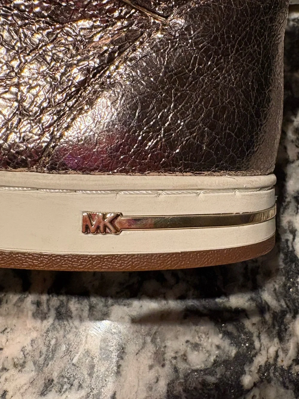 Michael Kors Glam Studded High Tops Shiny bronze Women’s Size 9